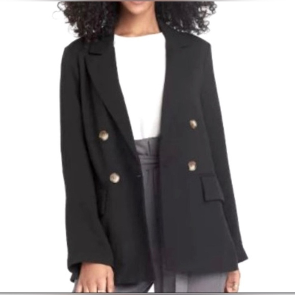 A New Day Women's Black Double-Breasted Blazer.  Size-X-Small